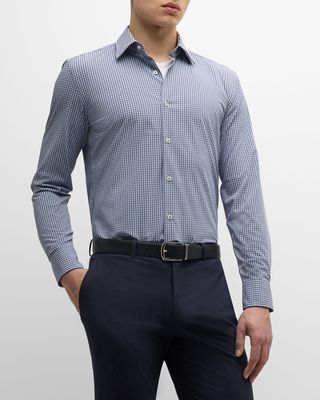 Men's Cotton Micro-Check Sport Shirt