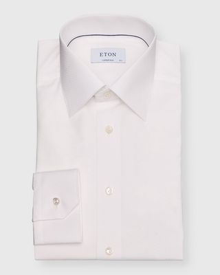 Men's Cotton Micro-Geometric Dress Shirt