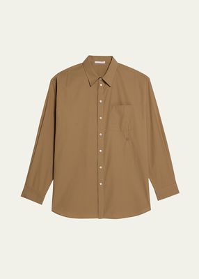Men's Cotton Oversized Button-Down Shirt