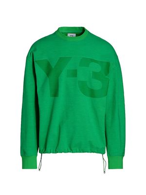 Men's Cotton Piqué Logo Pullover - Green - Size XXS