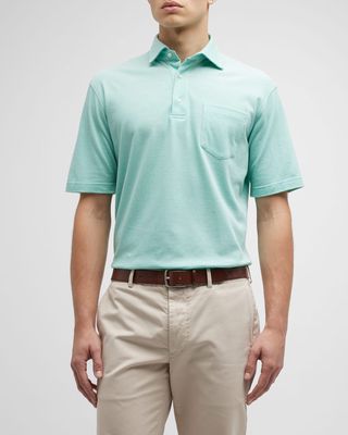 Men's Cotton Pique Pocket Polo Shirt