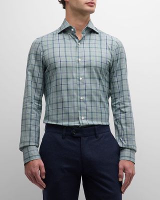 Men's Cotton Plaid Sport Shirt
