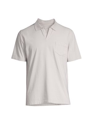 Men's Cotton Polo Shirt - Pearl Grey - Size Small - Pearl Grey - Size Small