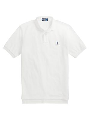 Men's Cotton Polo Shirt - White - Size Small - White - Size Small
