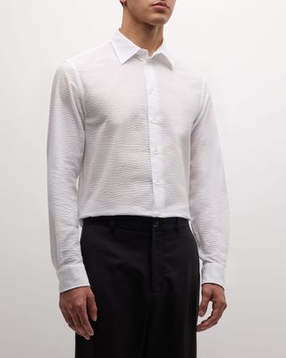 Men's Cotton Seersucker Sport Shirt