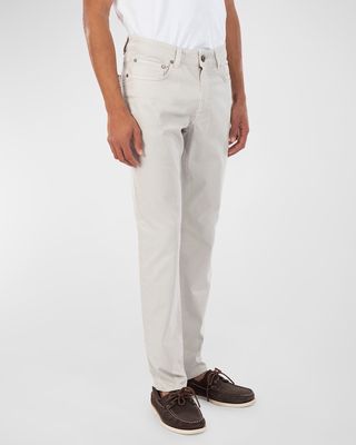 Men's Cotton-Silk Stretch 5-Pocket Pants