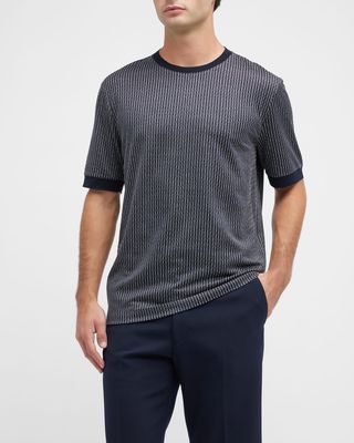 Men's Cotton-Silk Textured T-Shirt