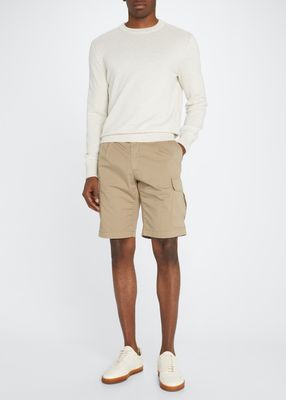 Men's Cotton-Stretch Cargo Shorts