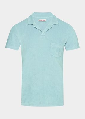 Men's Cotton Terry Solid Polo Shirt