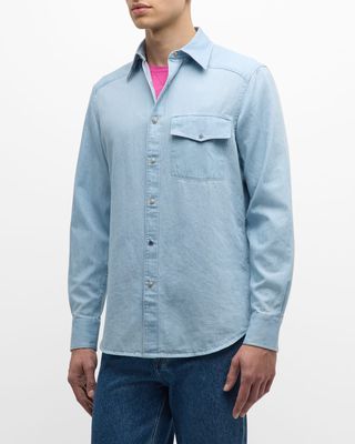 Men's Cotton Western Button-Down Shirt