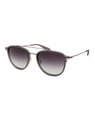 Men's Courtier 007 Titanium Brow-Bar Sunglasses