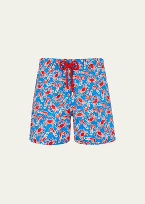 Men's Crab-Print Swim Shorts