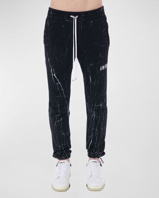 Men's Cracked Dye Logo Sweatpants