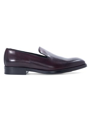 Men's Crest Leather Loafers - Bordo - Size 13 - Bordo - Size 13
