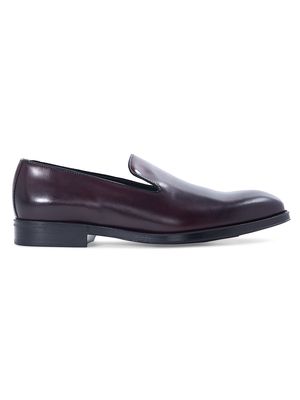 Men's Crest Leather Loafers - Bordo - Size 7 - Bordo - Size 7