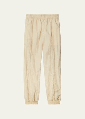 Men's Crinkled Nylon Pintuck Sweatpants