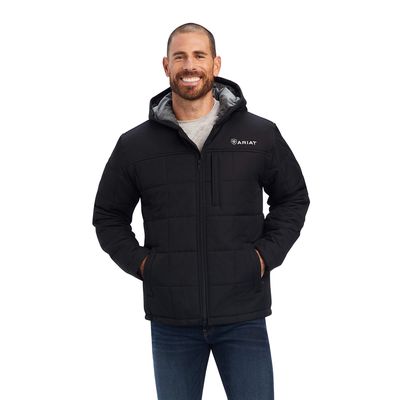 Men's Crius Hooded Insulated Jacket in Black