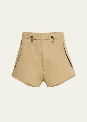 Men's Cropped Twill Back-Zip Shorts