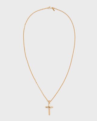 Men's Cross Pendant Necklace, 24"L