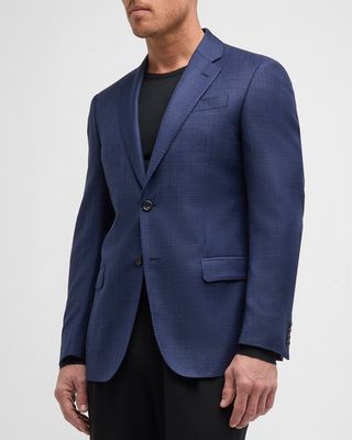 Men's Crosshatch Wool Sport Coat