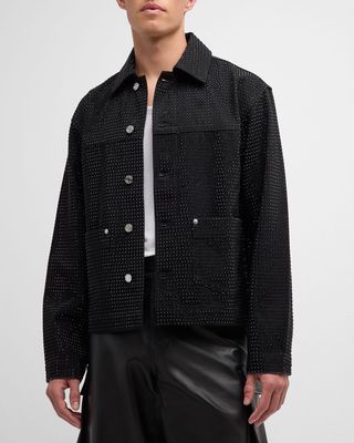 Men's Crystal-Embellished Jacket