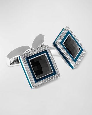 Men's Crystal Quadrato Cufflinks