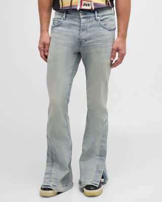 Men's Crystal Side-Snap Flare Jeans