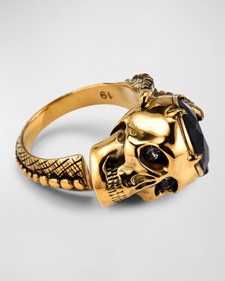 Men's Crystal Victorian Skull Ring
