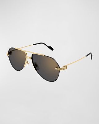 Men's CT0427SM Metal Aviator Sunglasses