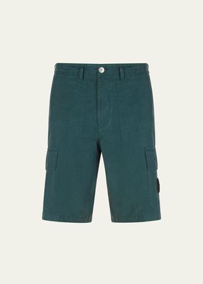 Men's Cupro-Cotton Loose Cargo Shorts