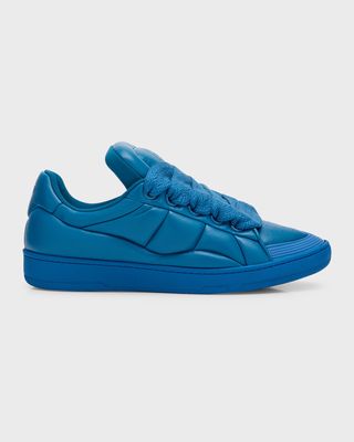 Men's Curb Quilted Leather Jumbo-Lace Sneakers