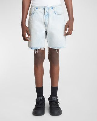 Men's Cutoff-Waist Denim Shorts