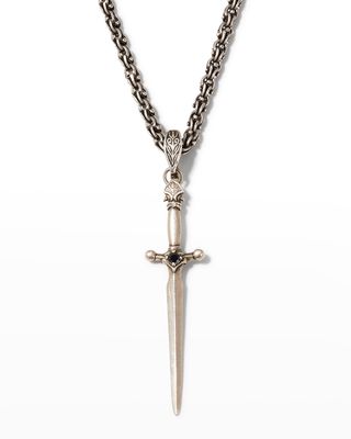 Men's Dagger Pendant Necklace