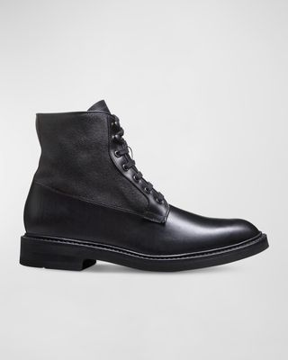 Men's Dain Leather and Suede Lace-Up Boots