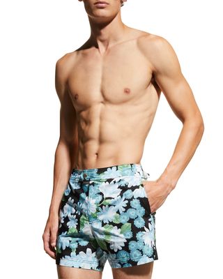 Men's Daisy-Printed Swim Shorts