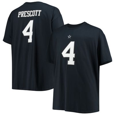 Men's Dak Prescott Navy Dallas Cowboys Big & Tall Player Name & Number T-Shirt