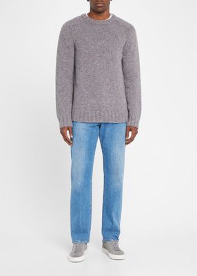 Men's Daniel Rib-Trim Cashmere Sweater