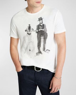 Men's David Bowie with Dog Graphic T-Shirt