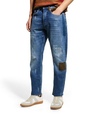 Men's Dean Tapered Patch Jeans