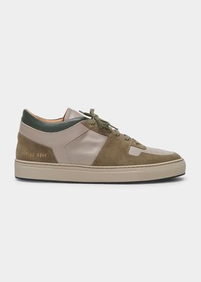 Men's Decades Mixed Leather Mid-Top Sneakers