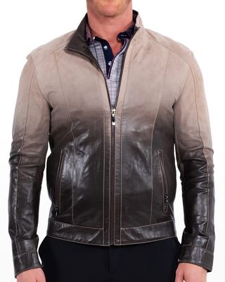 Men's Degradé Leather Jacket