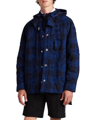 Men's Destroyed Quilted Overshirt