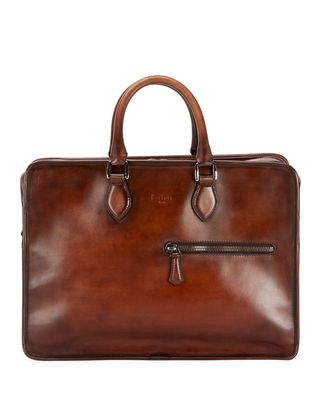Men's Deux Jours Venezia Leather Briefcase