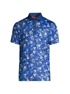 Men's Devoe Polo Shirt - Blue Multi - Size Small - Blue Multi - Size Small