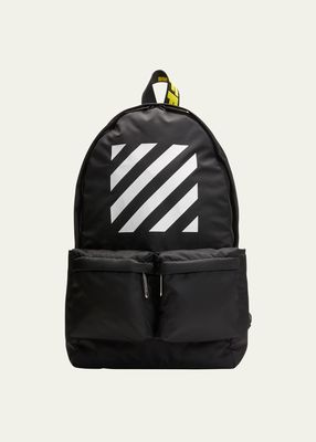 Men's Diagonal Nylon Backpack