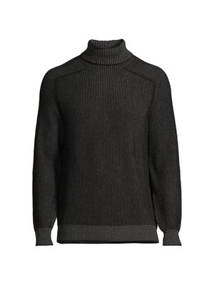 Men's Dinghy Roll Cashmere Reversible Sweater - Black - Size Small