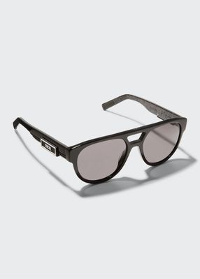 Men's DiorB23 R1I Aviator Acetate Sunglasses