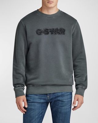 Men's Distressed Logo Sweatshirt