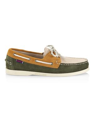 Men's Docksides Portland Crazy H Leather Boat Shoes - Green Brown - Size 10.5 - Green Brown - Size 10.5