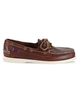 Men's Docksides Portland Waxed Leather Boat Shoes - Brown - Size 7 - Brown - Size 7